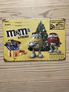 M&M's エムアンドエムズ メタルプレート ブリキ看板 インテリア