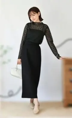 しまむら　MUMU 　スウェットナロースカート　ブラックタイトスカート　Lサイズ