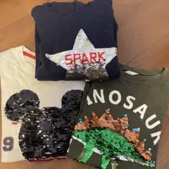 スパンコール Tシャツ・トレーナー3点セット
