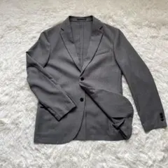 UNIQLO 感動ジャケット メンズL グレー 軽量 シワになりにくい