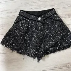 ツイードショートパンツ ブラック・ホワイト