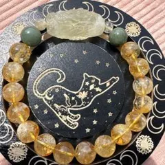 シトリン 龍神天珠 ゴールドルチル 糸魚川本翡翠 虹入りシトリン ブレスレット
