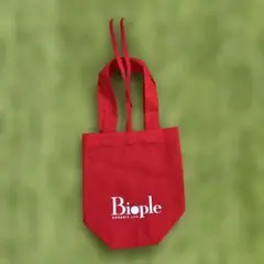 Biople エコバッグ　ビープル　レッド　赤　巾着　袋のサムネイル