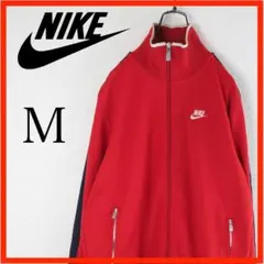 ナイキ　ジャージ　赤　M　トラックジャケット　刺繍ロゴ