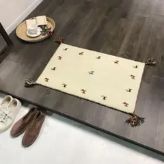 ギャッベ ギャベ 玄関マット 45x75cm 1wh ⑭