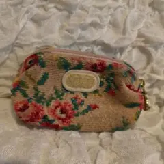 FEILER(フェイラー)★花柄ポーチ ベージュ 小型