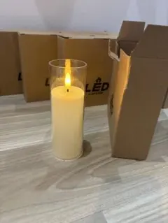 本日限定価格LEDキャンドルセット クリーム色 3個×8