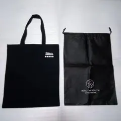 STANLEY 黒 エコバッグ ロゴ入り＋BEAUTY&YOUTH 黒袋