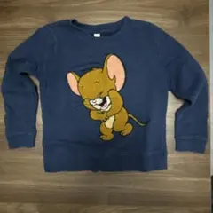 ジェリー刺繍ネイビートレーナー 120cm