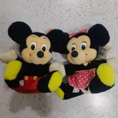 ヴィンテージ ミニー ミッキー　ぬいぐるみ　タグ付き　昭和レトロ　1980年台