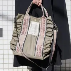 シアタープロダクツ 2WAYジャガードテープフリルバッグ