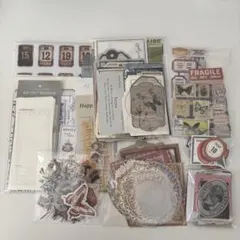 コラージュ素材　紙モノ　おすそわけ