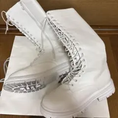 編み上げブーツ　ホワイト