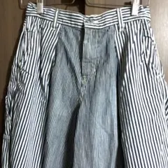 DENIM DUNGAREE ヒッコリー　ワイドパンツ　01