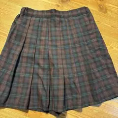 UNIQLO プリーツスカート 160サイズ ブラウン系チェック