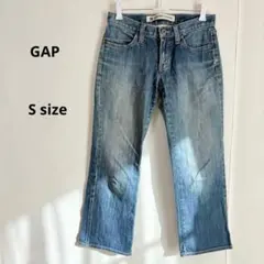 GAP ギャップ　ローライズクロップドデニムパンツ　S ストレッチ