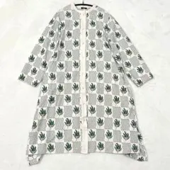激カワ♡美品 アルベロベロ ブタさん 草花 ロング ニットコート
