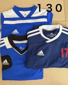adidas サッカーシャツ 3枚セット 130cm