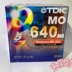 未開封 TDK 3.5型 MOディスク 640MB 5枚 カラーシェル Win用のサムネイル