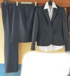 ★　パンツとスカートとシャツとジャケットのレディーススーツフルセット4点セット