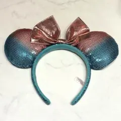 【即日発送】ミッキー耳カチューシャ 青とピンクのグラデーション