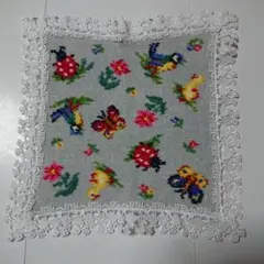 ハンカチ ハイジ グレー FEILER フェイラー × 近沢レース コラボ