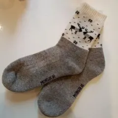 モンゴル製 トナカイ柄ソックス