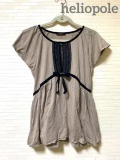 heliopole【美品】フレアトップス　黒レース