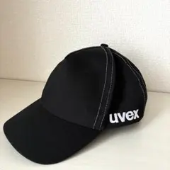 【uvex】ブラックキャップ ロゴ刺繍入り