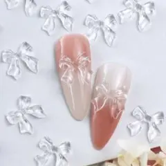 リボン型ネイルパーツ 40pセット