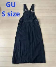 GU デニムジャンパースカート　サロペット　Sサイズ　ブラック