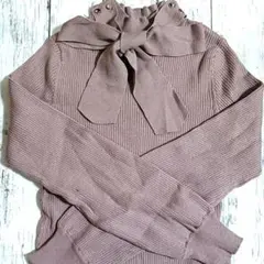 【新品未使用】ジルバイジルスチュアート　リボン　ボウタイ　ニット　トップス