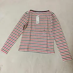 新品UNIQLOボーダーボートネックTシャツ長袖ユニクロSサイズ