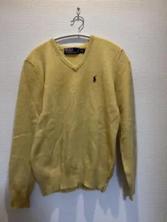 Polo by Ralph Lauren イエロー Vネックセーター XS