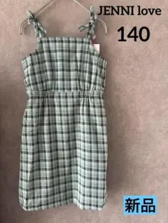 【新品】 ジェニーラブ　チェック　キャミソールワンピース　140