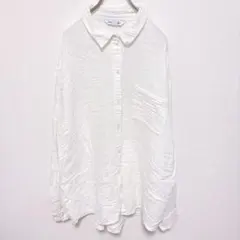 美品✨ Mila Owen リネン100% 洗える スキッパーシャツ ホワイト 