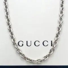 極美品✨ グッチ GUCCIネックレス あずきチェーン 50cm シルバー Ag