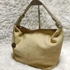 極美品 LANZETTI イントレ リボン ハンドバッグ イタリア製 h135