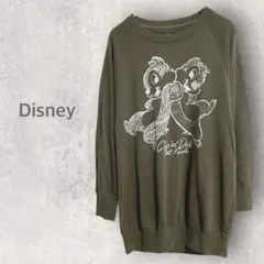 ディズニー チップ＆デールプリントトレーナー M プルオーバー クールネック