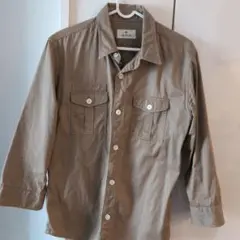 ÉDIFICE ベージュ 七分袖シャツ