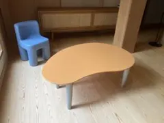 せき様専用　折り畳みテーブル　ポストモダン　オレンジ　ビーンズ型　センター