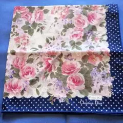 Christian Dior 花柄ハンカチ大判