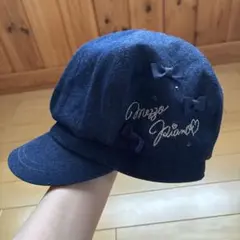 メゾピアノ　デニムリボン刺繍キャップ Fサイズのサムネイル
