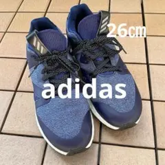 adidasアディダス ゴルフシューズ 26㎝ 紺色ネイビー系紐ぐつ室内使用のみ