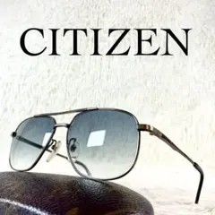 美品　CITIZEN　サングラス　ツーブリッジ　ブルーレンズ　シルバーフレームのサムネイル