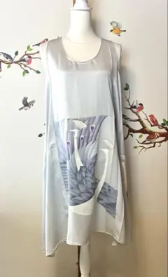 着物　リメイク　Aライン　ワンピース