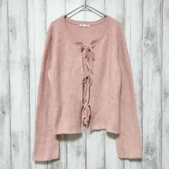GU ジーユー (L)　フロントリボン カーディガン