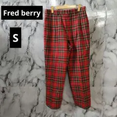 SF95R/Fredberry/パンツ/赤/チェック柄/Sサイズ相当/メンズのサムネイル