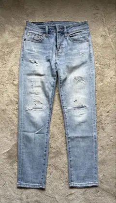 【人気】アメリカンイーグル ダメージジーンズ 28×28（ライトブルー）