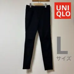 ユニクロ UNIQLO ヒートテックハイライズサテンレギンスパンツ ブラック　Ｌ